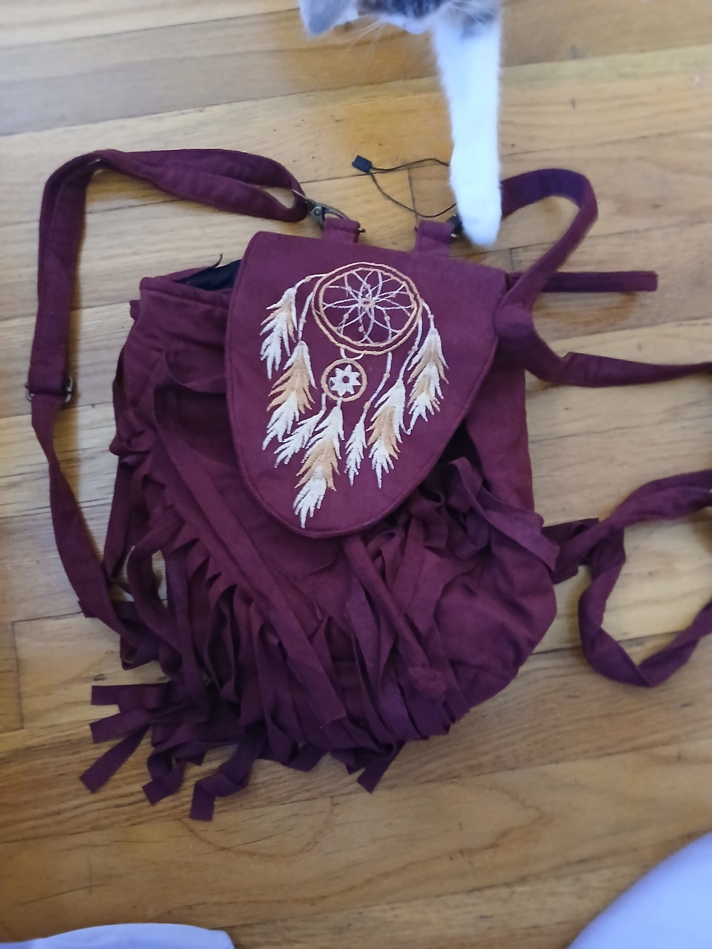 Boho Dreamcatcher Fringe Backpack